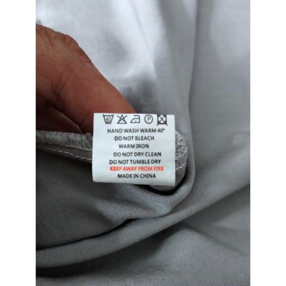 Robe Women's Wrap Belted 3/4 Sleeve Wide Lace Trim Opaque Wrap Grey Pewter Knee - Picture 9 of 10